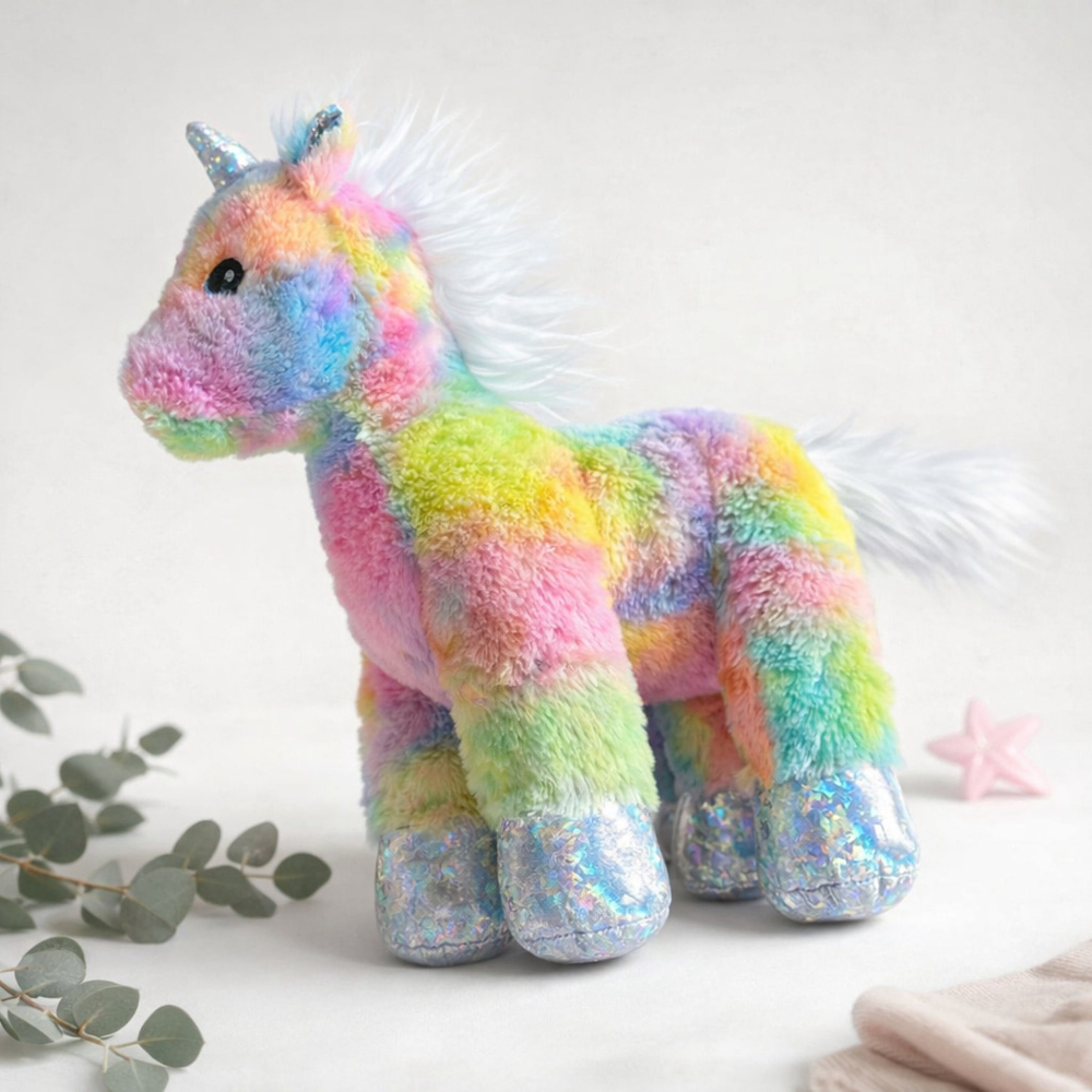 Build-A-Bear Workshop Rainbow Unicorn Stuffed Animal Retired Easter